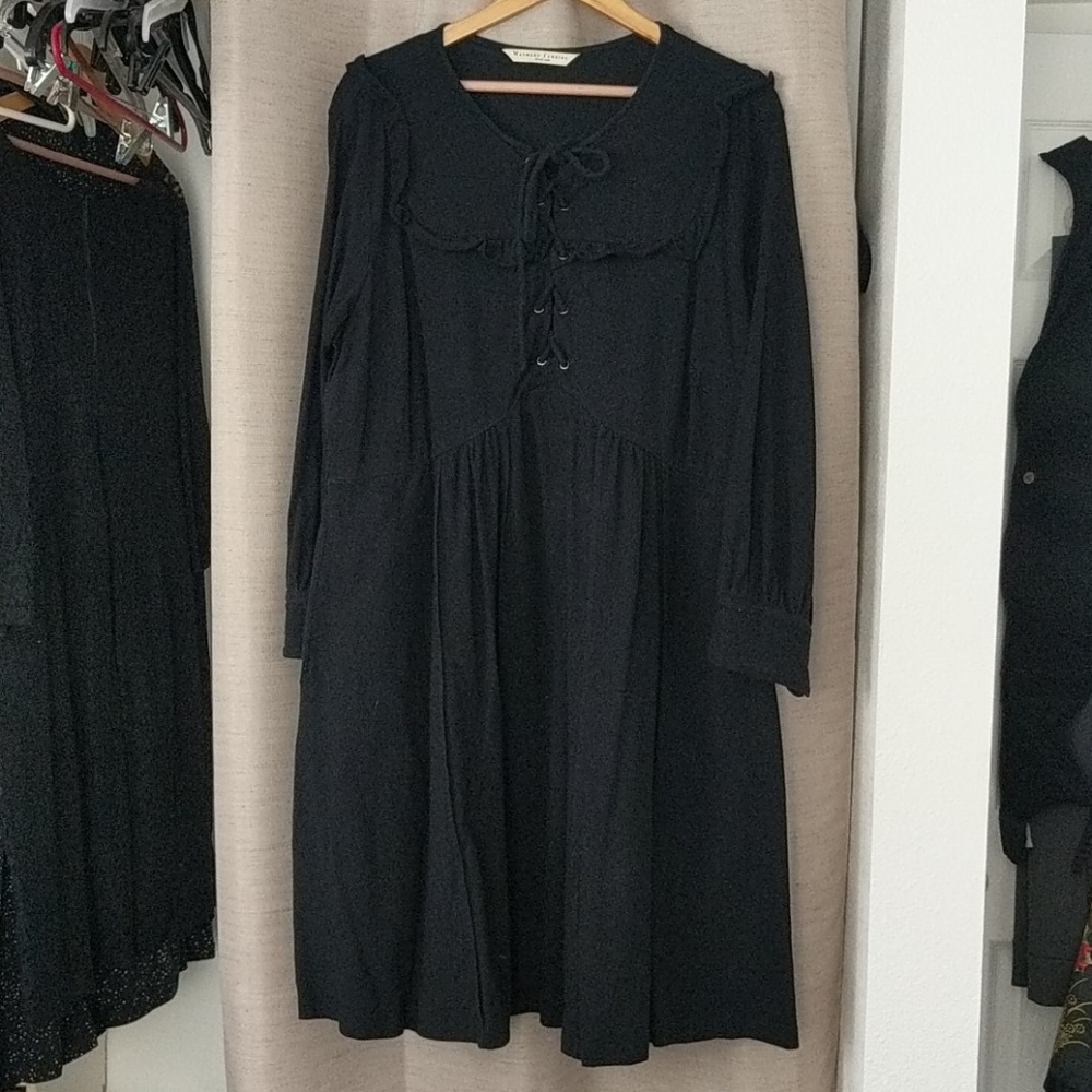 3x black ruffle dress eshakti